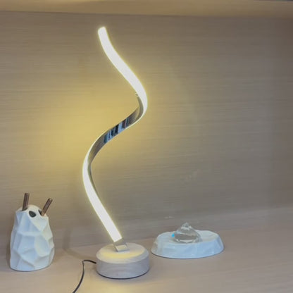 Spiral nattbordslampe LED